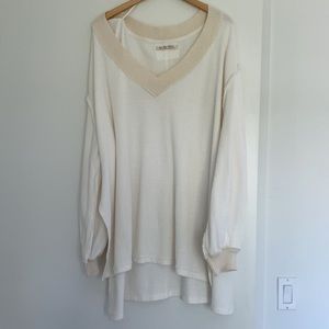Asher Thermal Knit Side Slit Pullover